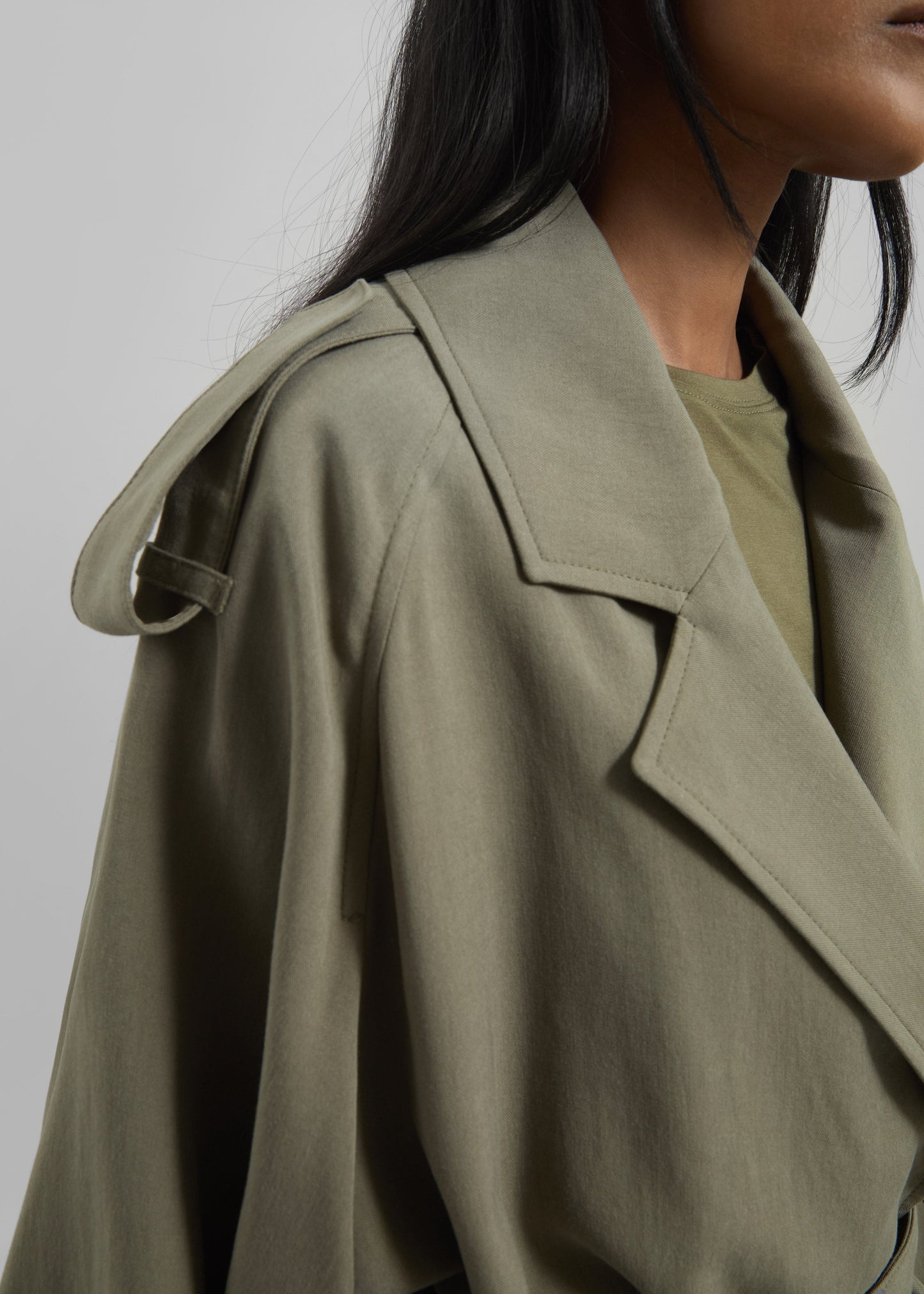 Simona Short Trench - Khaki