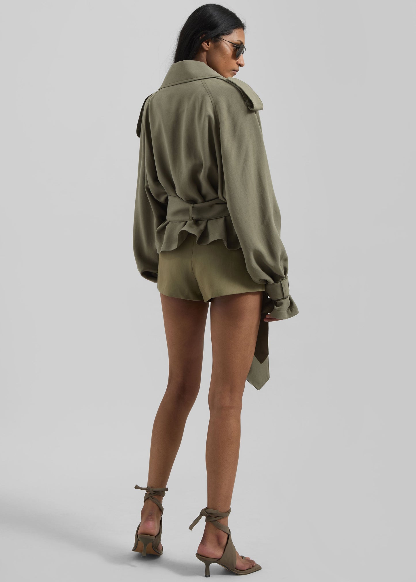 Simona Short Trench - Khaki